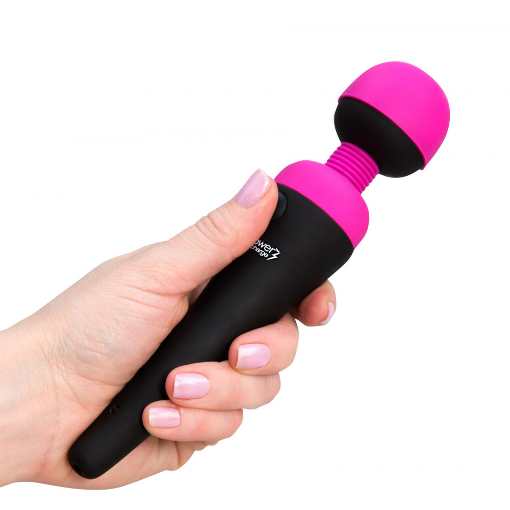 Вибромассажеры - Вибромассажер PalmPower Recharge Pink, перезаряжаемый, гибкая головка, тревел-замок 4