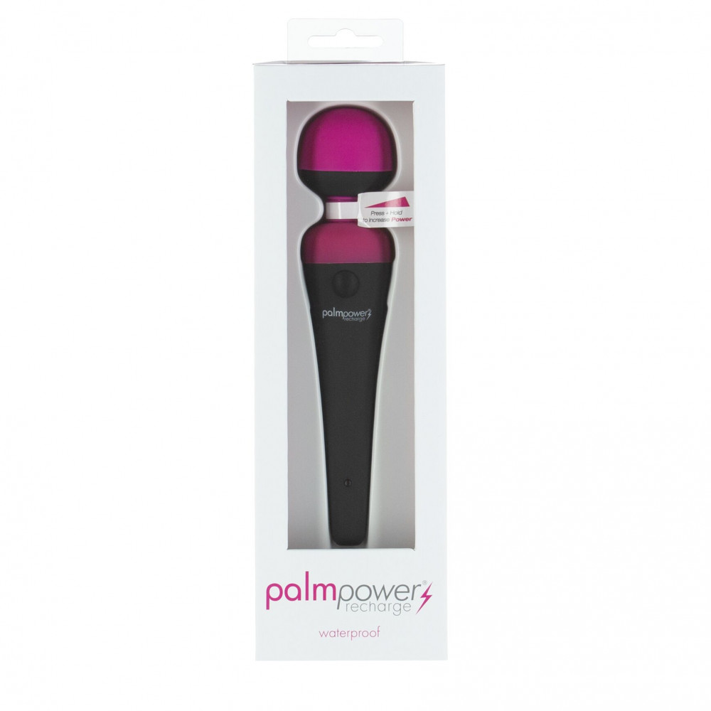Вибромассажеры - Вибромассажер PalmPower Recharge Pink, перезаряжаемый, гибкая головка, тревел-замок 3