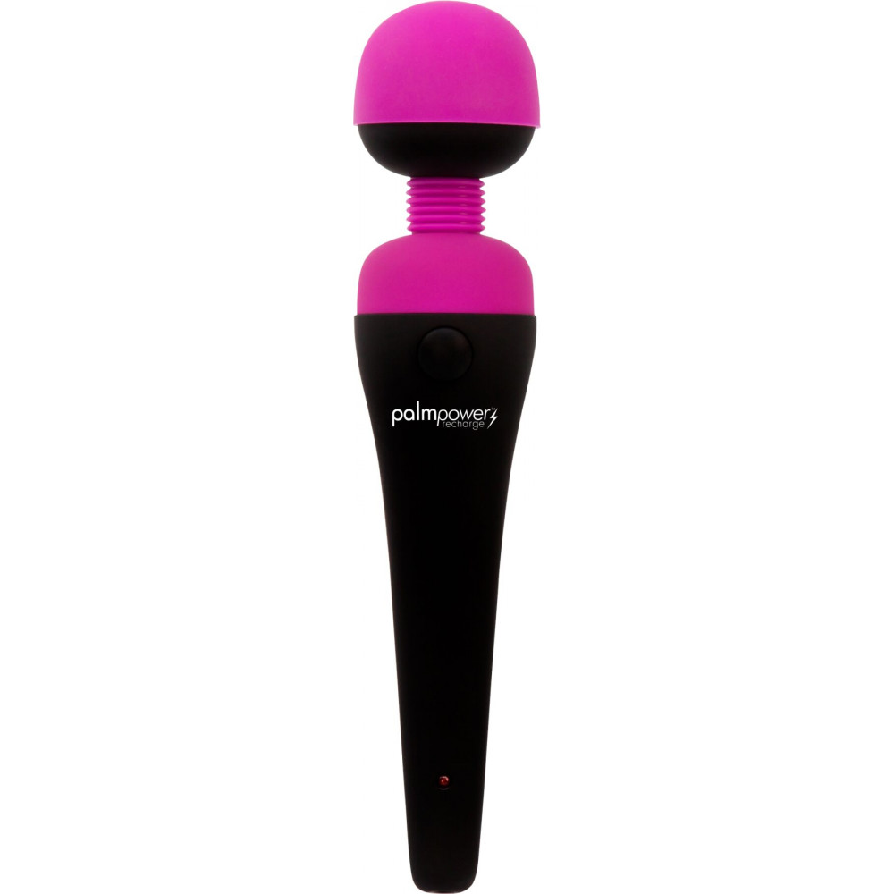 Вибромассажеры - Вибромассажер PalmPower Recharge Pink, перезаряжаемый, гибкая головка, тревел-замок