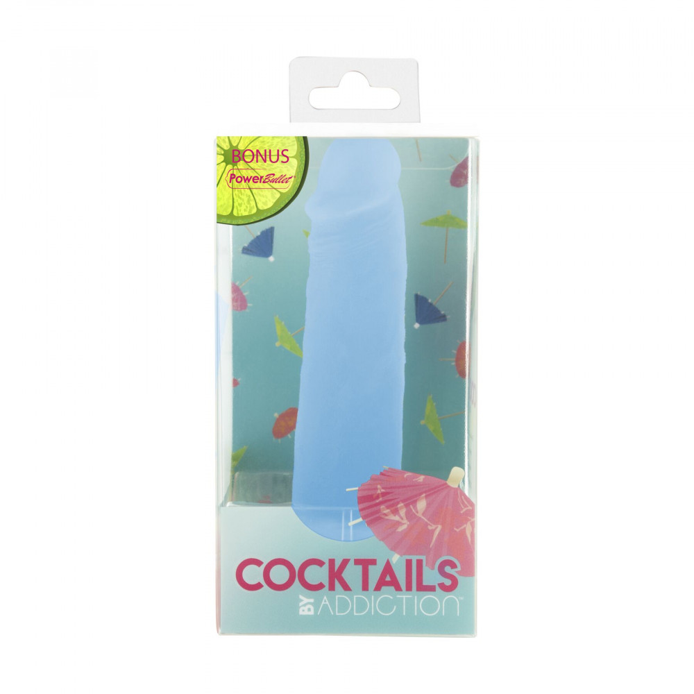 Фаллоимитаторы на присоске, двойные - Фаллоимитатор на присоске Cocktails by Addiction – Blue Lagoon 5