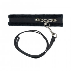 Ошейник с поводком Punishment - Crystal Collar & Leash – Black