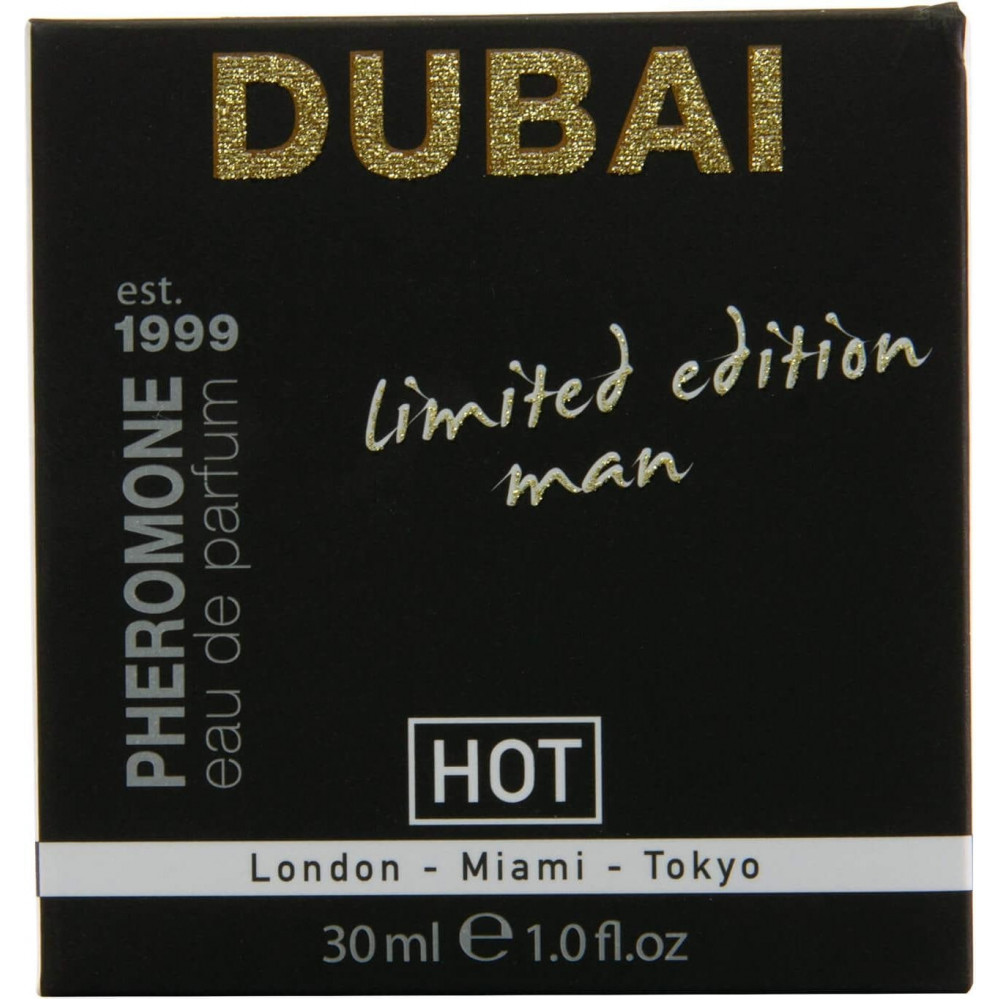 Лубриканты - Туалетная вода для мужчин HOT Dubai Limited Edition с феромонами, 30 мл 2