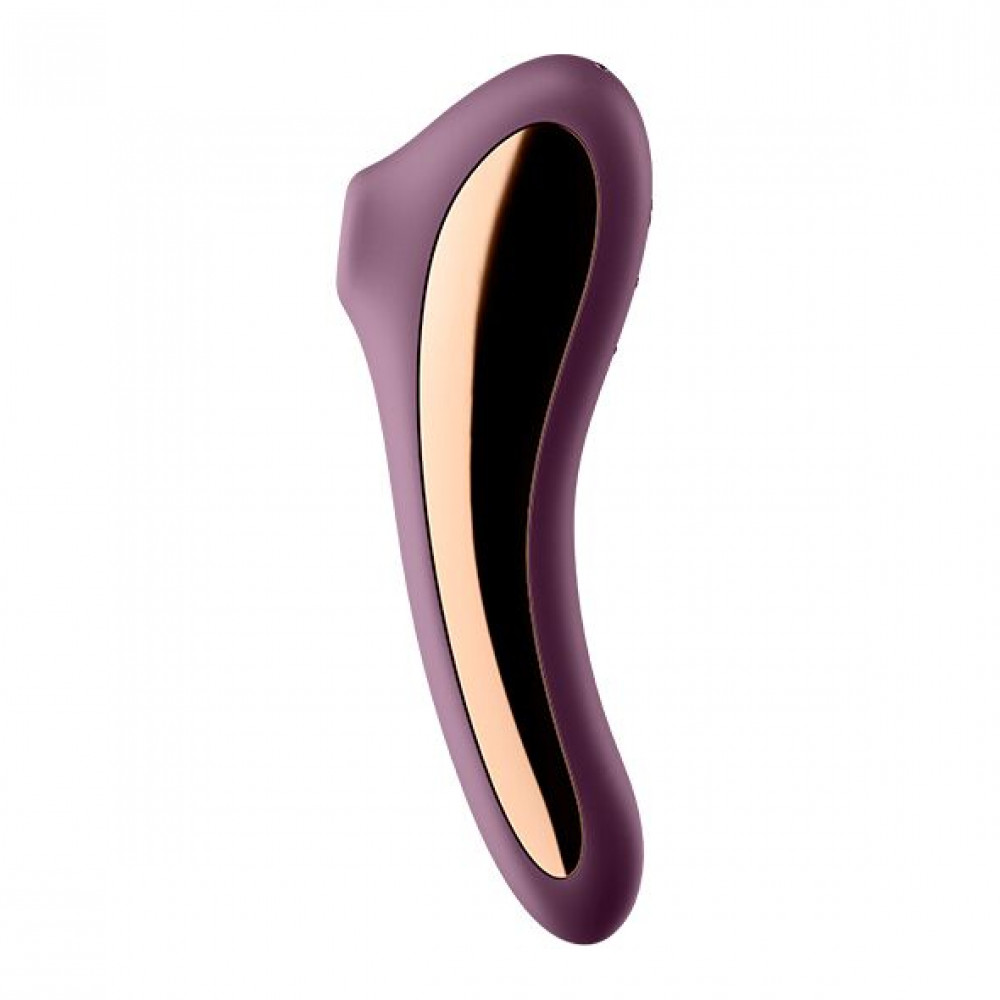 Вибраторы вакуумные - Вакуумный стимулятор с вибрацией Satisfyer Dual Kiss Wine Red 3