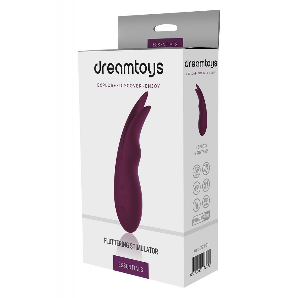 Секс игрушки - Вибратор для клитора и сосков Dream Toys Essentials Fluttering Stimulator, фиолетовый 4