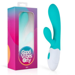 GVO002 Вибратор-кролик Blis Good Vibes Only, силиконовый, голубой, 20 х 3.2 см