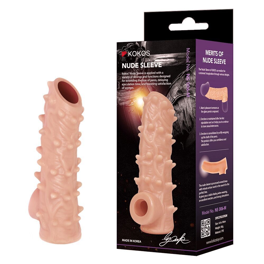 Насадки на член - Насадка на член Kokos Nude Sleeve NS 006 L 1