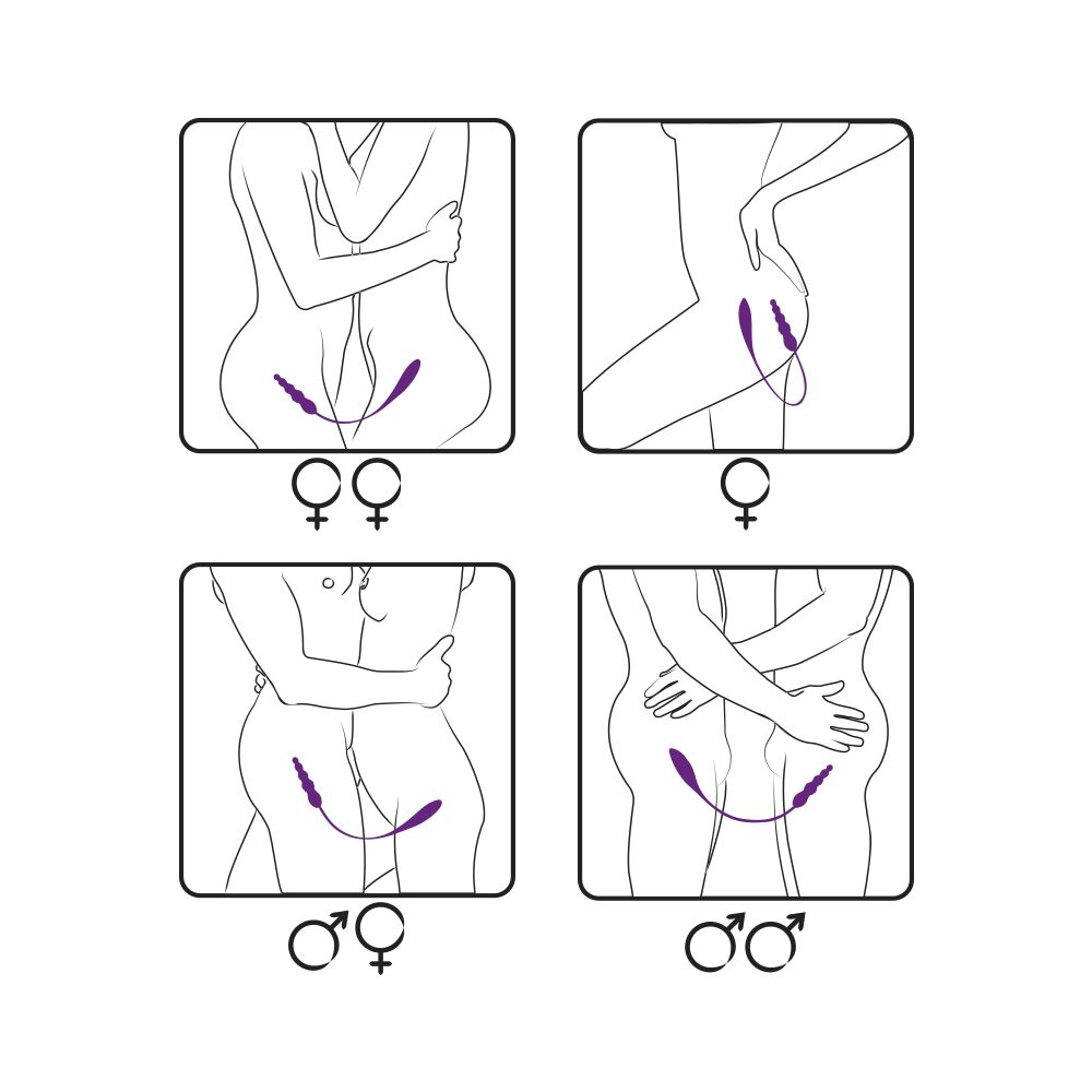 Вибратор - Вибратор двусторонний Adrien Lastic AD-2X с пультом LRS 2