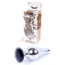 Анальная пробка Boss Series - Jewellery Silver BUTT PLUG Black, BS6400074