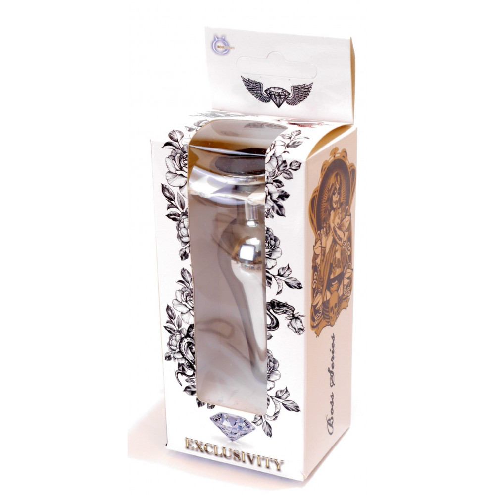 Анальные игрушки - Анальная пробка Boss Series - Jewellery Silver BUTT PLUG Black, BS6400074 2