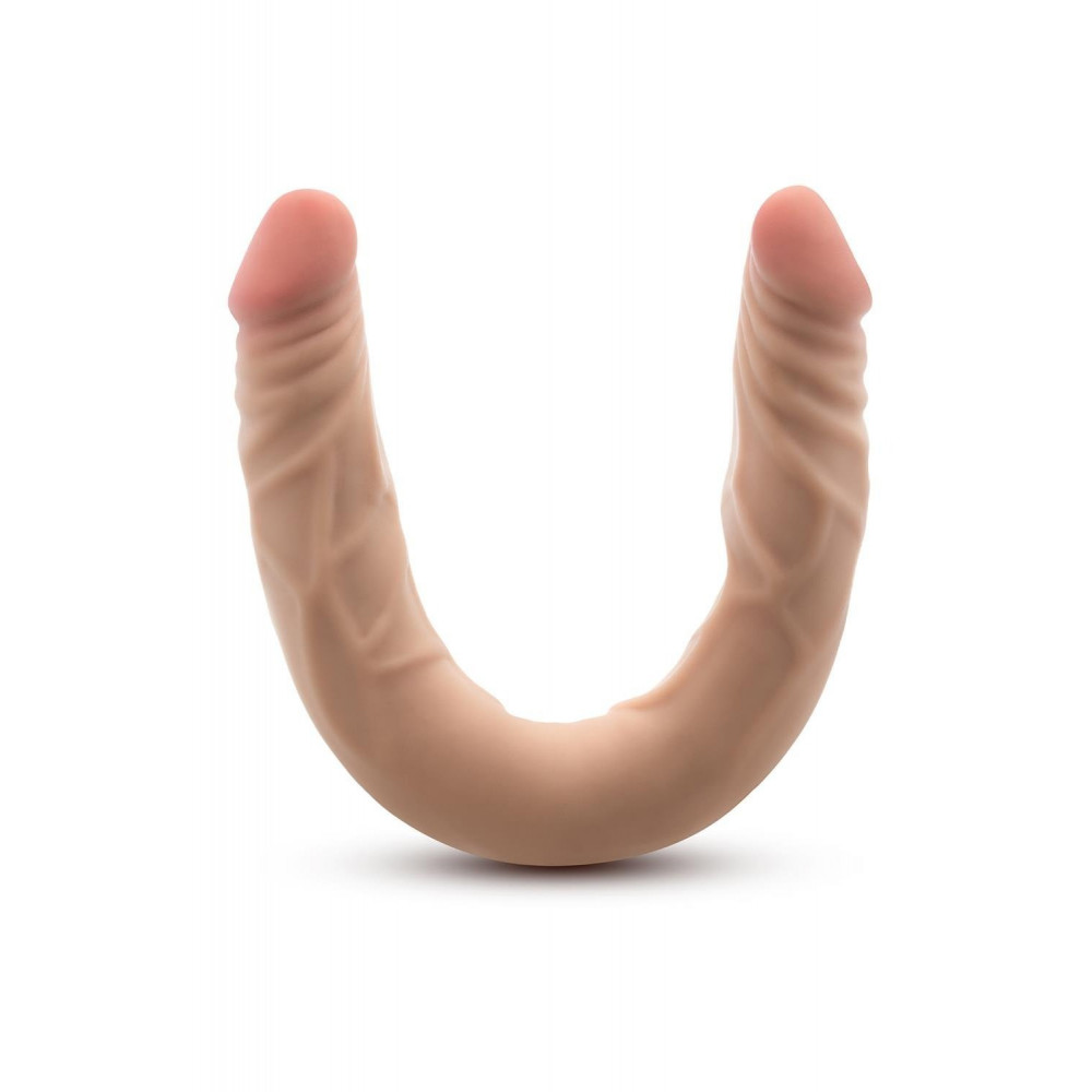 Секс игрушки - Двухсторонний реалистичный фаллоимитатор Blush Dr. Skin телесный 1