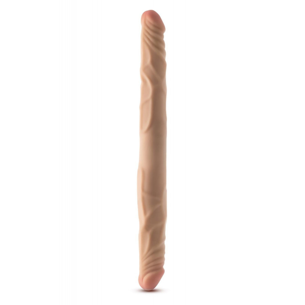 Секс игрушки - Двухсторонний реалистичный фаллоимитатор Blush Dr. Skin телесный 3