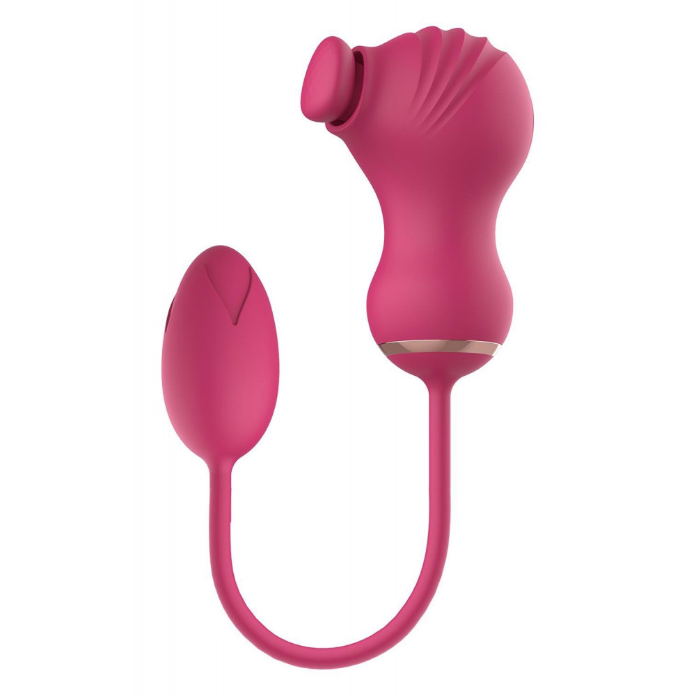 Секс игрушки - Гибкий двойной стимулятор и вибрационное яйцо Dream Toys Essentials, розовый