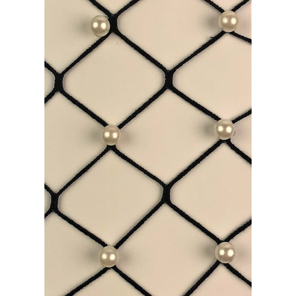 Чулки - Колготки в сетку с жемчугом черные Leg Avenue Faux pearl fence net tights O/S 1