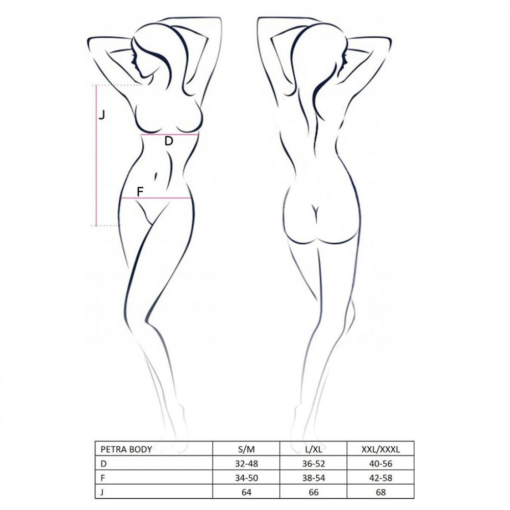 Эротическое белье - Распродажа!!! Боди-монокини с глубоким декольте PETRA BODY black XXL/XXXL — Passion Exclusive 1