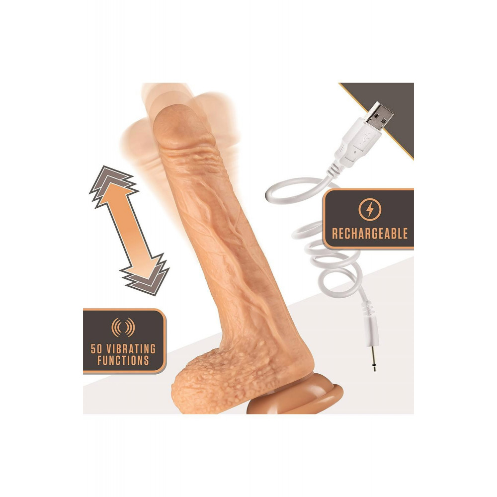 Секс игрушки - Реалистичный вибратор с пультом DR. SKIN SILICONE DR. GREY 7 INCH THRUSTING 2
