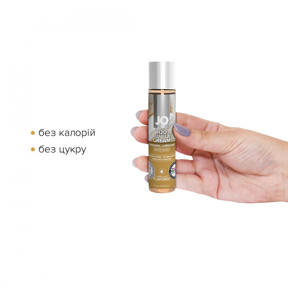 Оральные смазки - Смазка на водной основе System JO H2O — Vanilla Cream (30 мл) без сахара, растительный глицерин 4