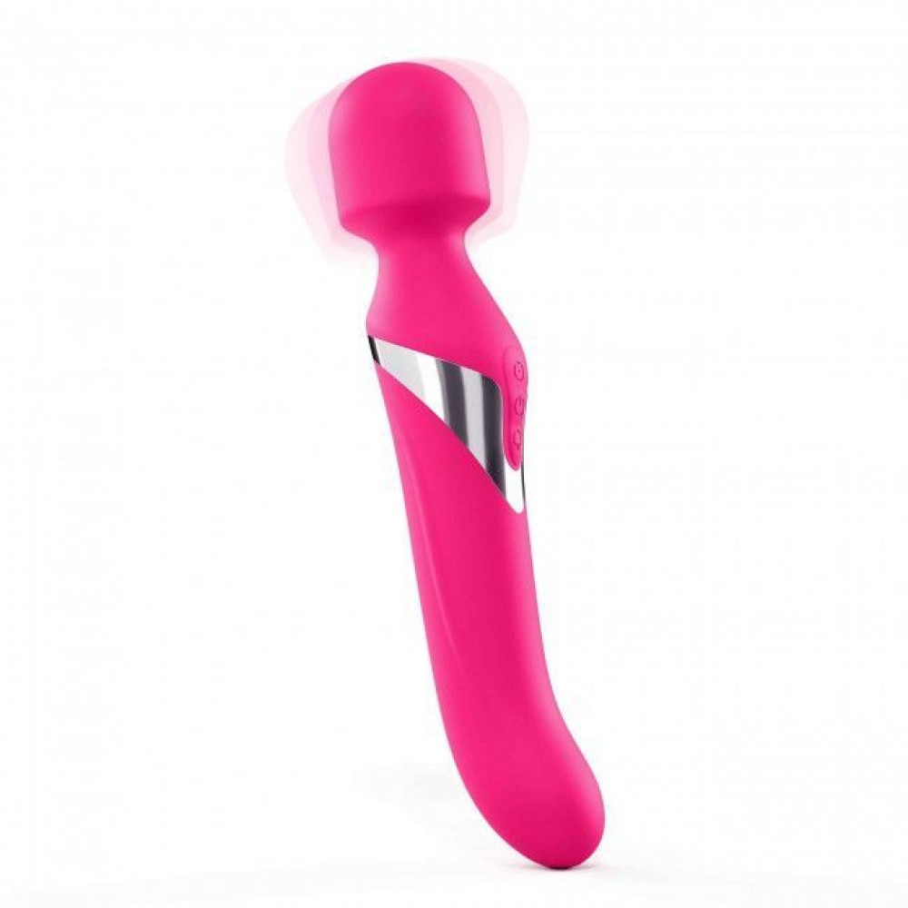 Вибромассажеры - Вибромассажер 2в1 Dorcel Dual Orgasms Magenta классический массажер и вибратор с жемчужным массажем 4