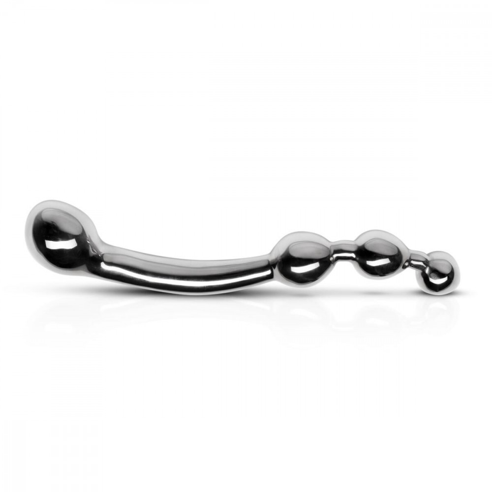 Анальные бусы и цепочки - Анально-вагинальный стимулятор Sinner Gear Unbendable — Multi-Stim Pleasure Wand Metal Anal Dildo 3