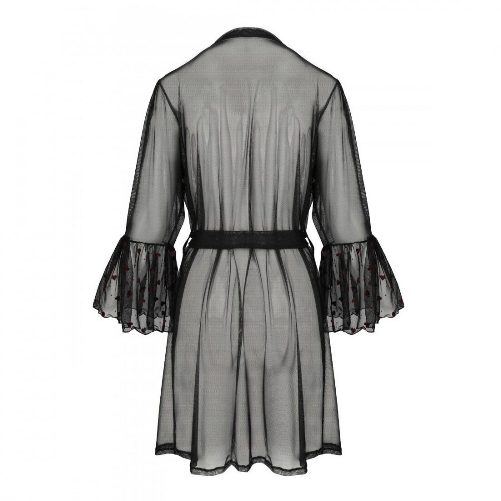 Эротические пеньюары и сорочки - Воздушный пеньюар LOVELIA PEIGNOIR black S/M - Passion 2