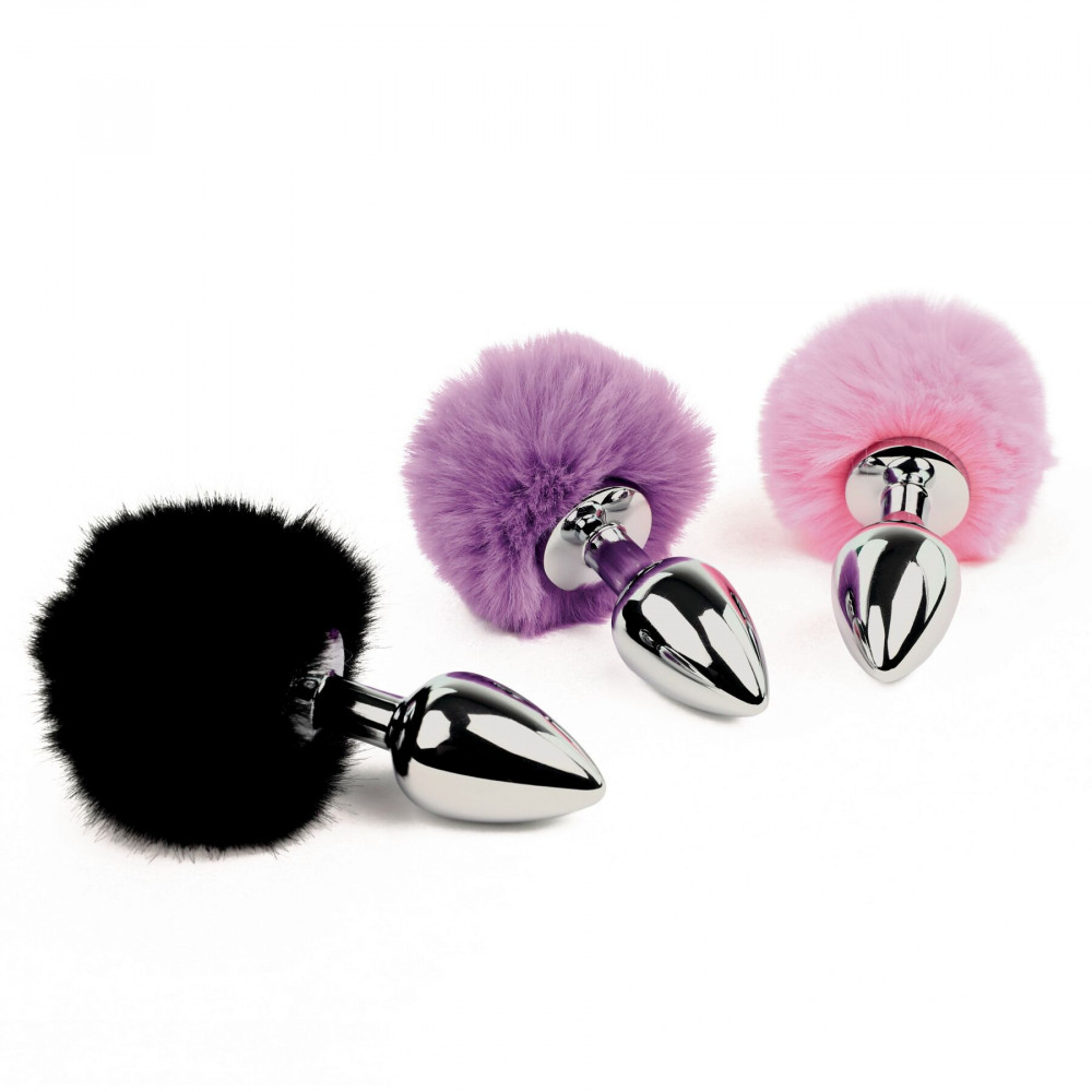 Анальный хвост - Анальная пробка FeelzToys - Bunny Tails Butt Plug Purple 1