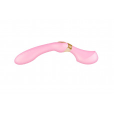 Вибромассажер Shunga Zoa Light Pink, двусторонний