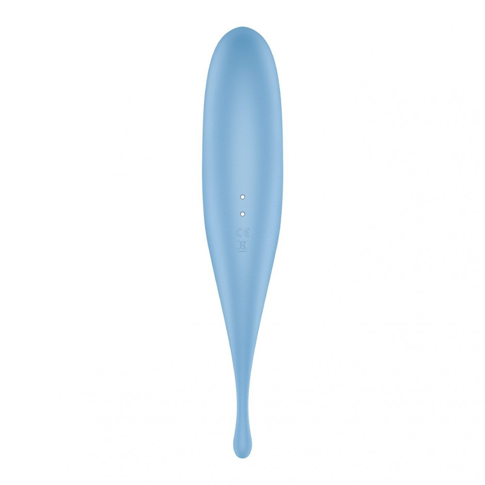 Вибраторы вакуумные - Вибратор для клитора с вакуумной стимуляцией Satisfyer Twirling Pro Blue 2