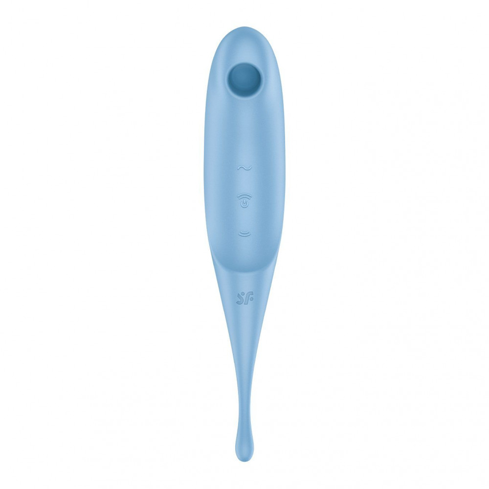 Вибраторы вакуумные - Вибратор для клитора с вакуумной стимуляцией Satisfyer Twirling Pro Blue 3