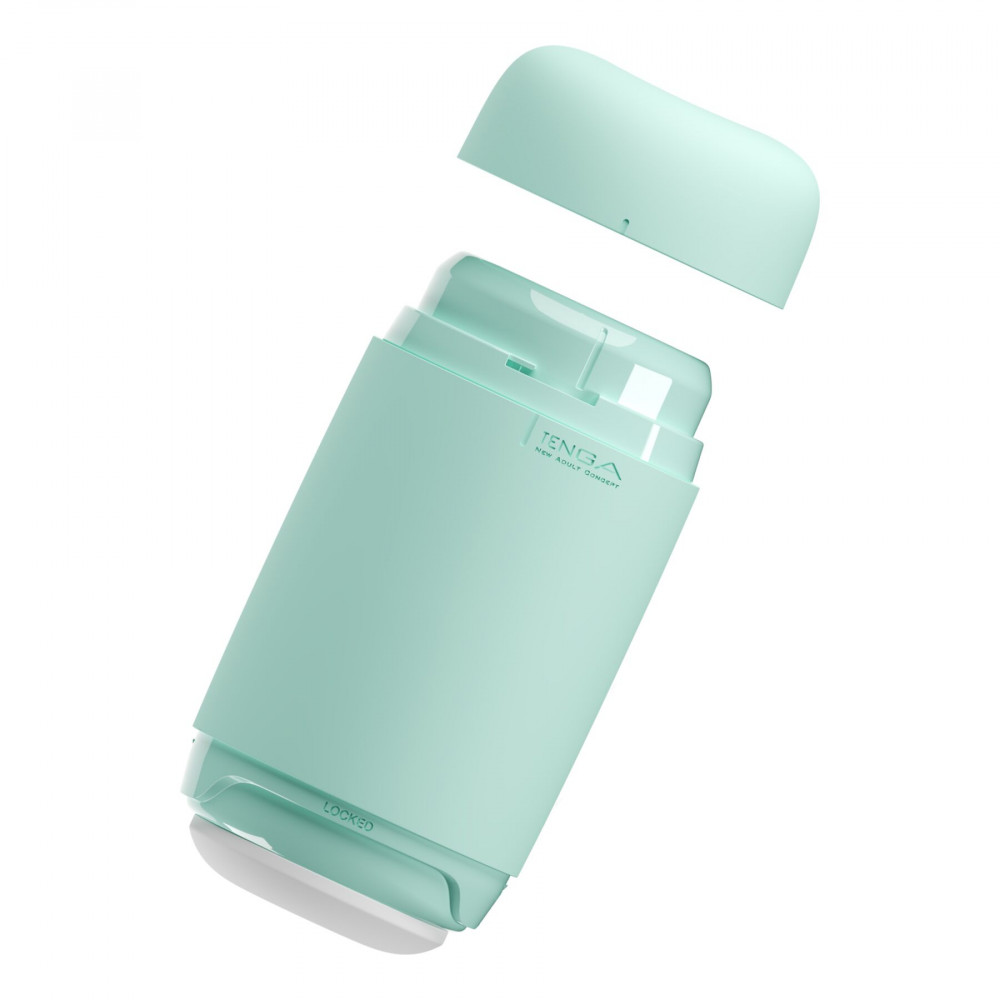 Другие мастурбаторы - Мастурбатор TENGA PUFFY MINT GREEN, ультрамягкий материал, многоразовый, сквозной 3