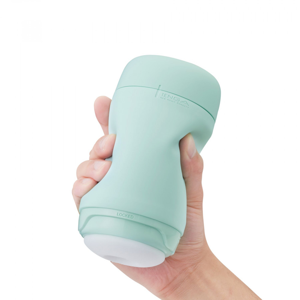 Другие мастурбаторы - Мастурбатор TENGA PUFFY MINT GREEN, ультрамягкий материал, многоразовый, сквозной 1