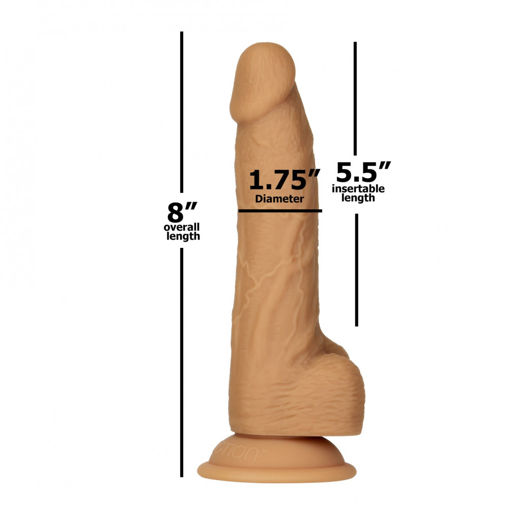 Фаллоимитаторы на присоске, двойные - Фаллоимитатор ADDICTION Dual Density Silicone Dildo Caramel 8″, присоска, диаметр 4,3 см, вибропуля  8