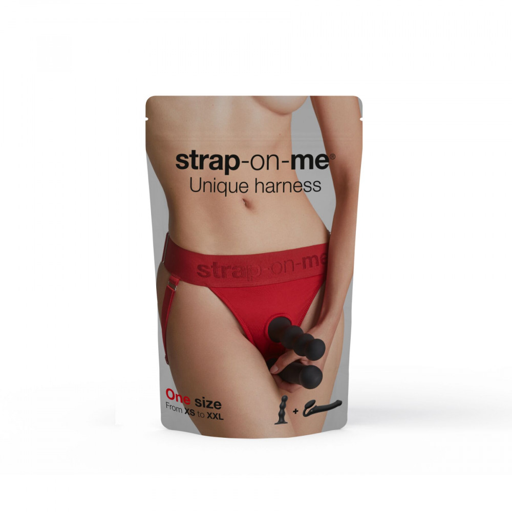 Трусики для страпонов - Трусики для страпона Strap-On-Me HARNAIS LINGERIE UNIQUE - One Size - RED 1
