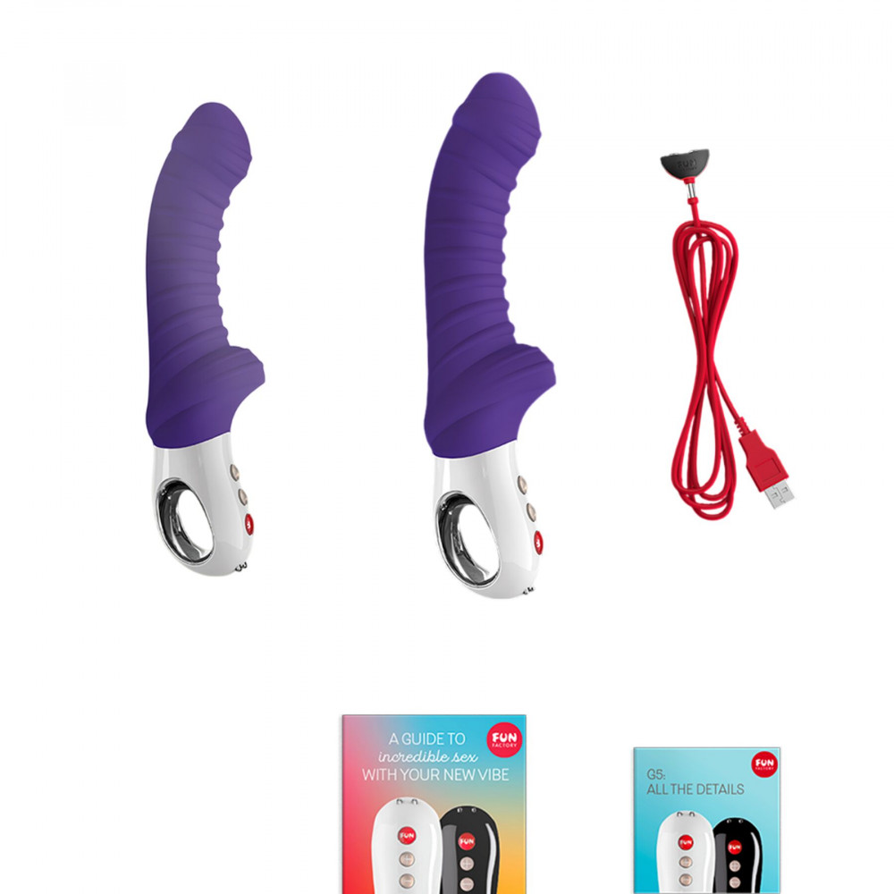 Вибратор - Вибратор для точки G Fun Factory TIGER violet, ребристый, подходит для анальной стимуляции 5