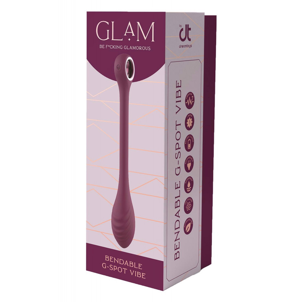 Секс игрушки - Вибратор для точки G регулируемый DreamToys Glam, фиолетовый 4