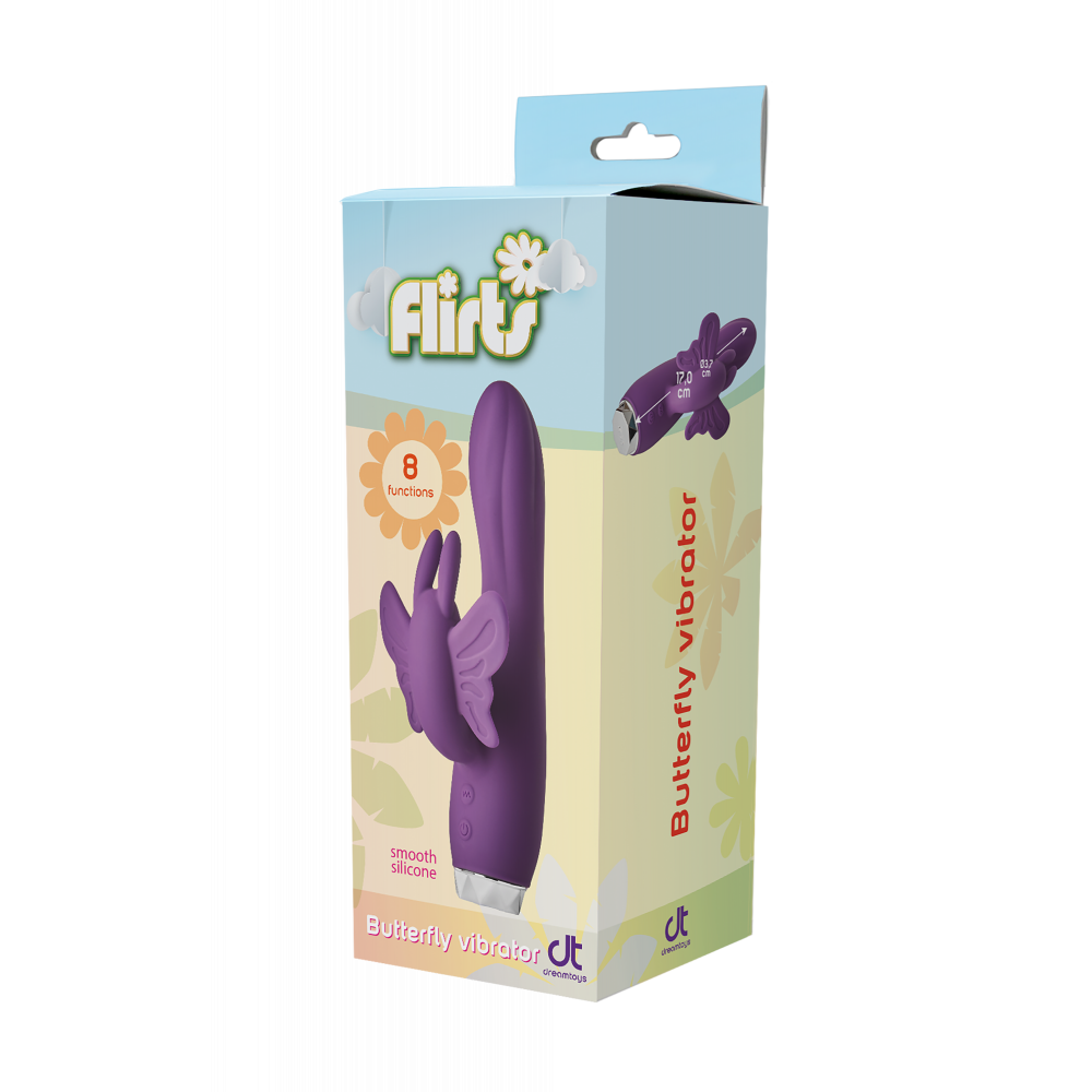 Секс игрушки - Вибратор кролик Dream Toys FLIRTS BUTTERFLY VIBRATOR PURPLE 1