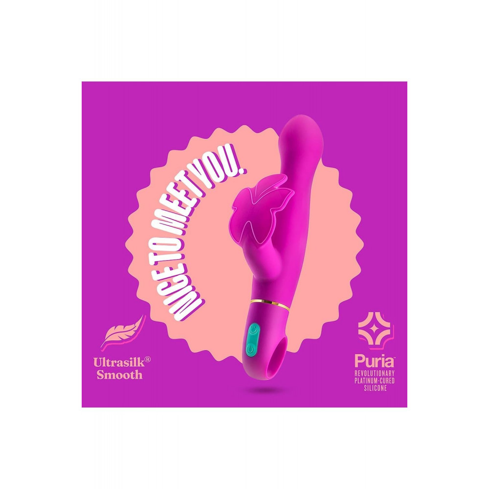 Секс игрушки - Вибратор с клиторальным отростком в виде бабочки Blush Aria Naugnty AF розовый 8