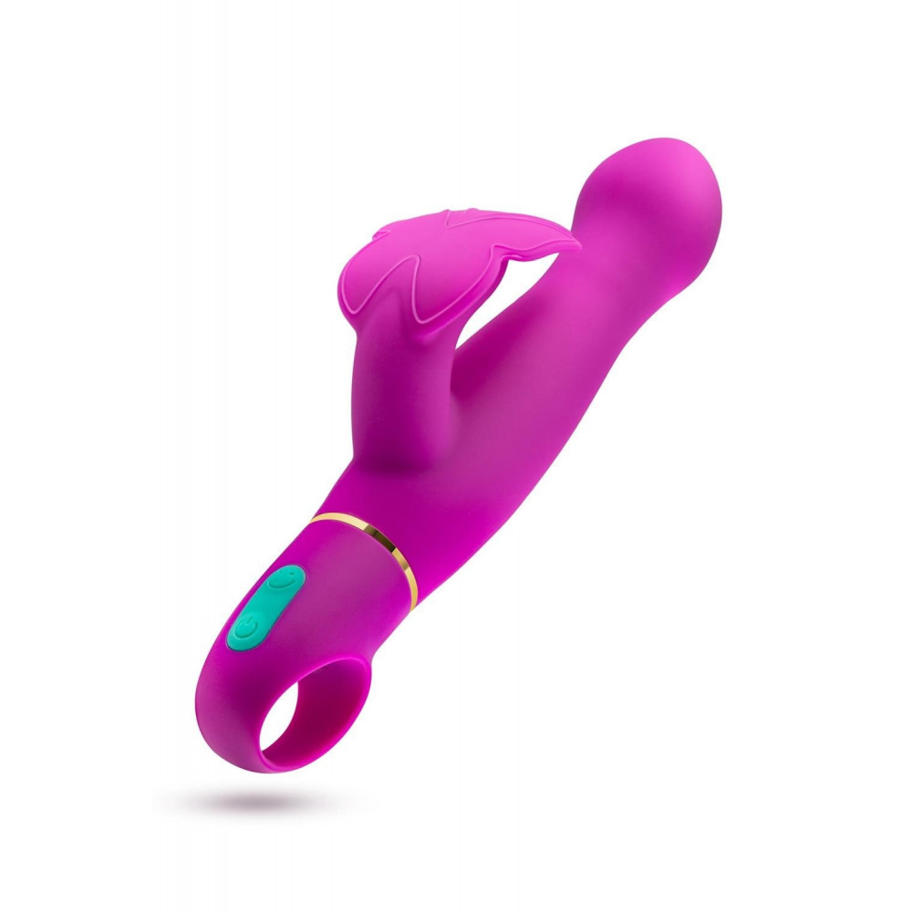 Секс игрушки - Вибратор с клиторальным отростком в виде бабочки Blush Aria Naugnty AF розовый 2