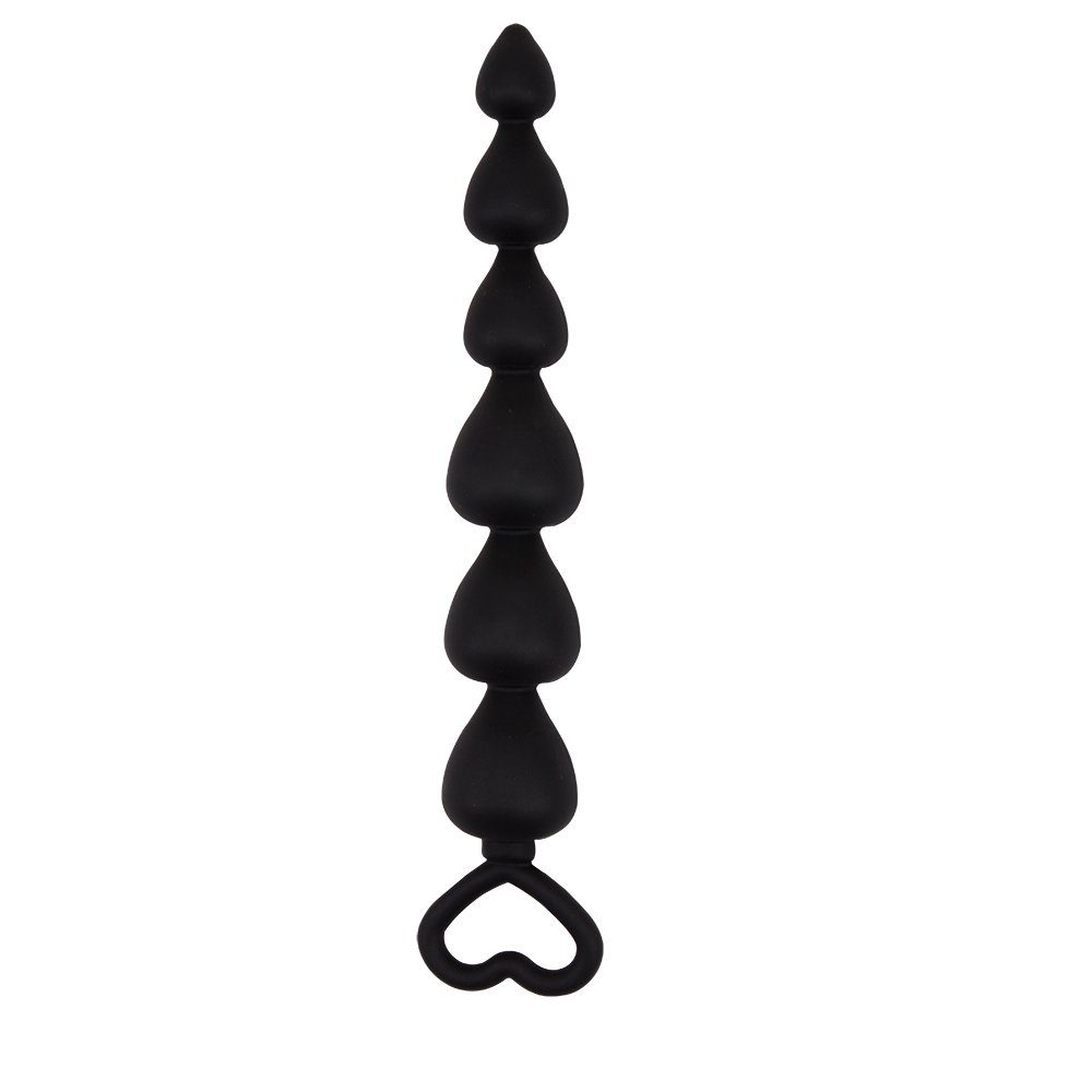 Секс игрушки - Анальная елочка сердечки Chisa Black Mont Elite Lover's Beads 17см /2,5см 1