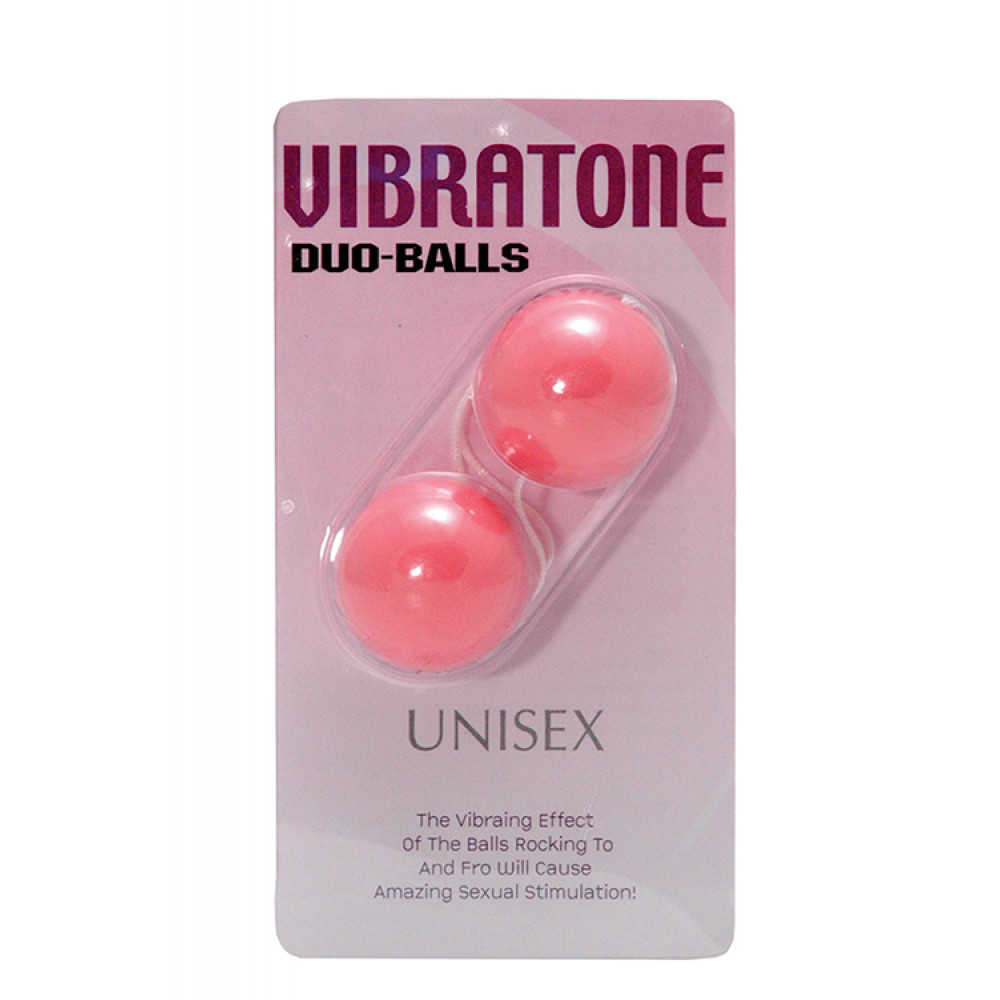 Вагинальные шарики - Шарики вагинальные VIBRATONE DUO BALLS PINK BLISTERCARD 1