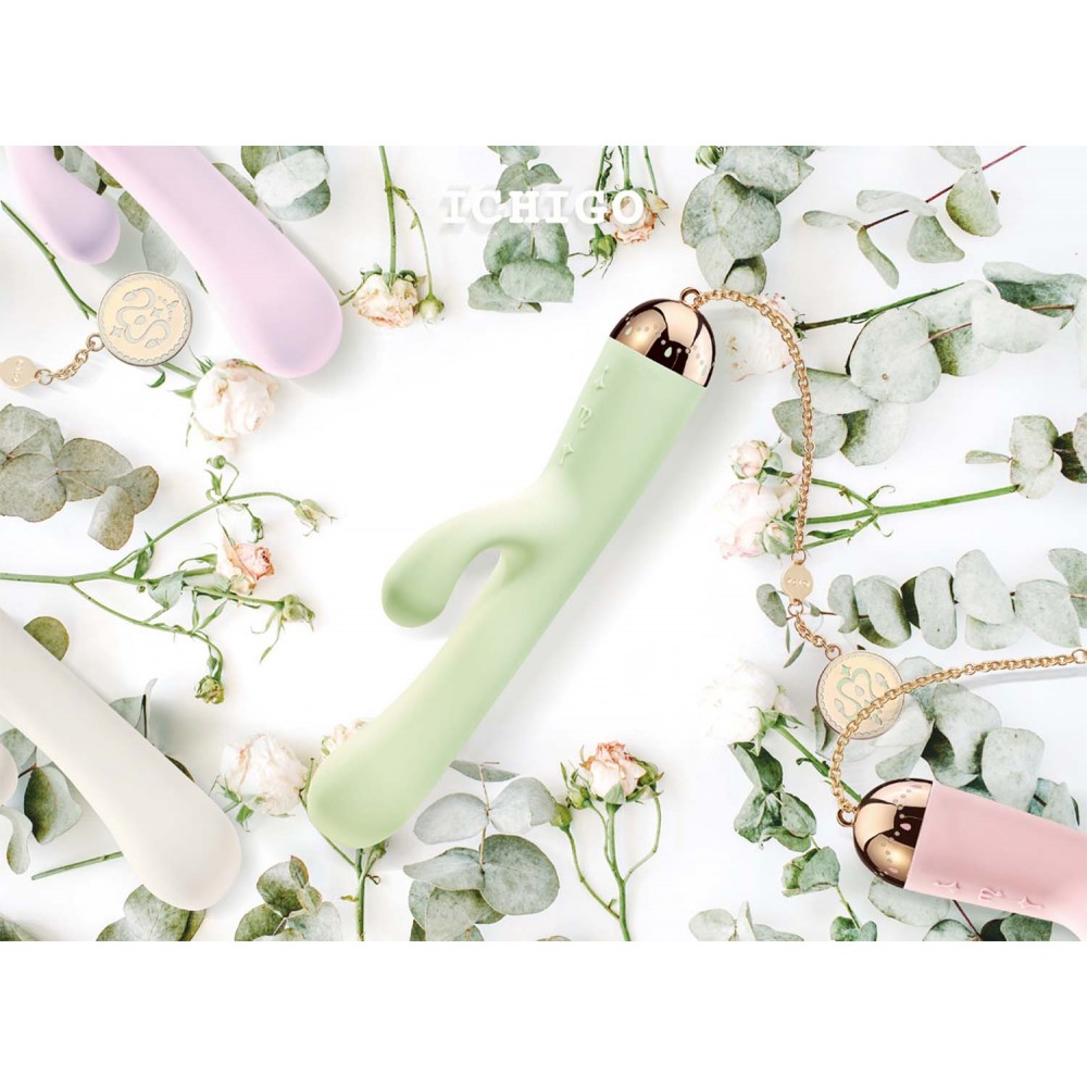 Двойной вибратор - Вибратор двойной ZALO Ichigo Melon Green 8
