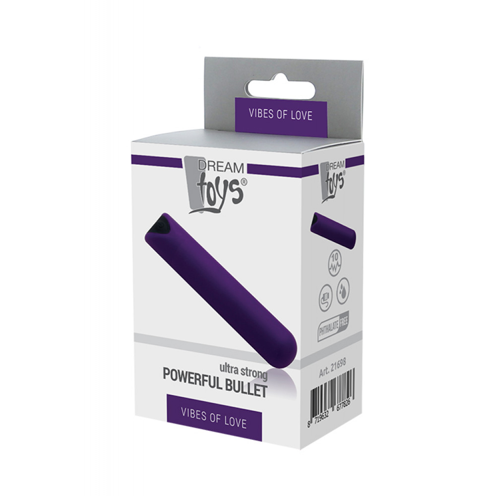 Вибропули  - Перезаряжаемая вибропуля POWERFUL BULLET PURPLE 3