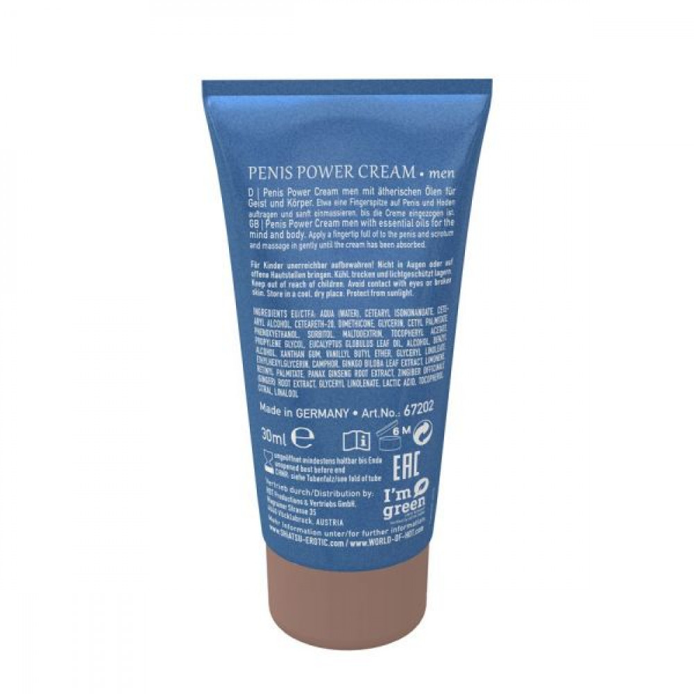 Мужские возбудители - Возбуждающий крем для мужчин SHIATSU Power Cream, 30 мл 2