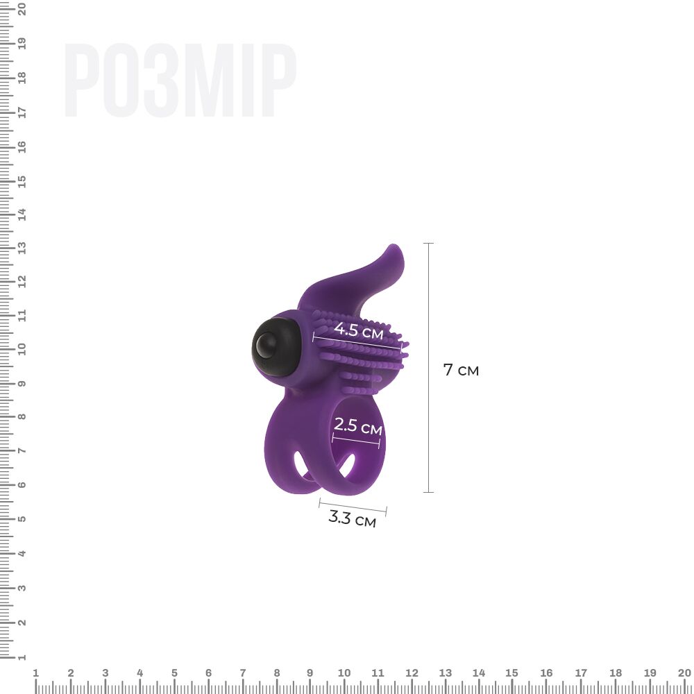 Эрекционные кольца с вибрацией - Эрекционное виброкольцо Adrien Lastic Bullet Lastic Ring с язычком и щеточкой для стимуляции клитора 4