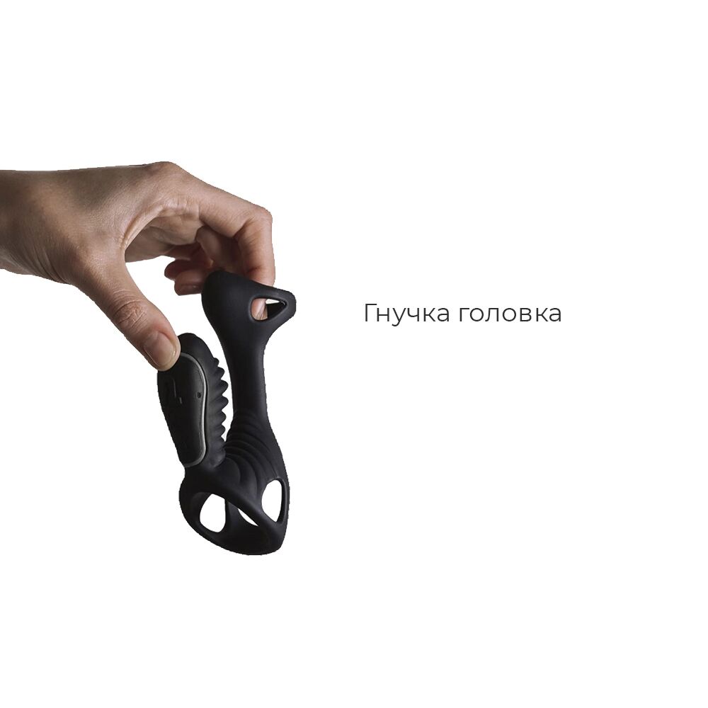 Насадки на член - Вибронасадка на член Adrien Lastic Gladiator с пультом ДУ, размер F, стимуляция клитора и точки G 5