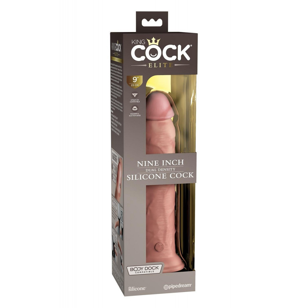 Секс игрушки - Элитный реалистичный силиконовый фаллоимитатор Pipedream King Cock телесный 5