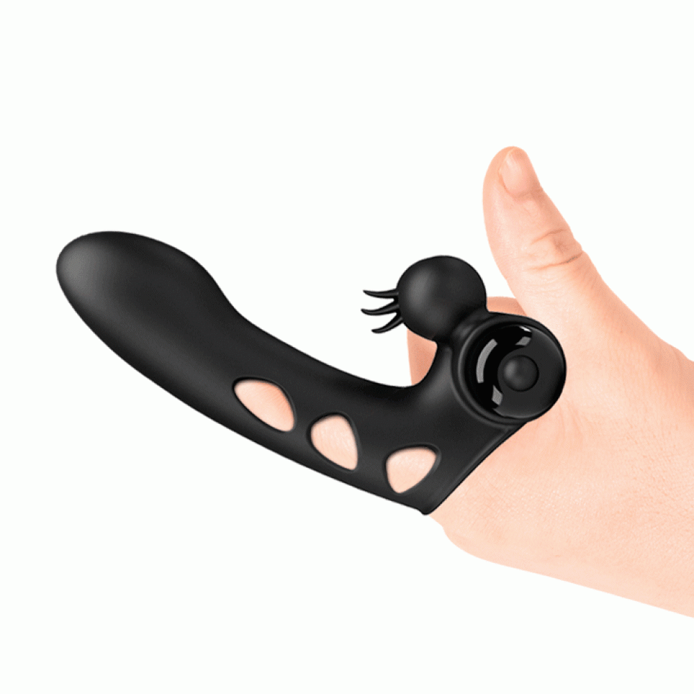 Вибратор - Клиторальный стимулятор на палец Pretty Love - Orlando Finger Black, BI-014836 5