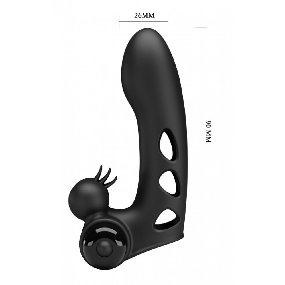 Вибратор - Клиторальный стимулятор на палец Pretty Love - Orlando Finger Black, BI-014836 4