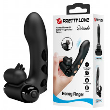 Клиторальный стимулятор на палец Pretty Love - Orlando Finger Black, BI-014836