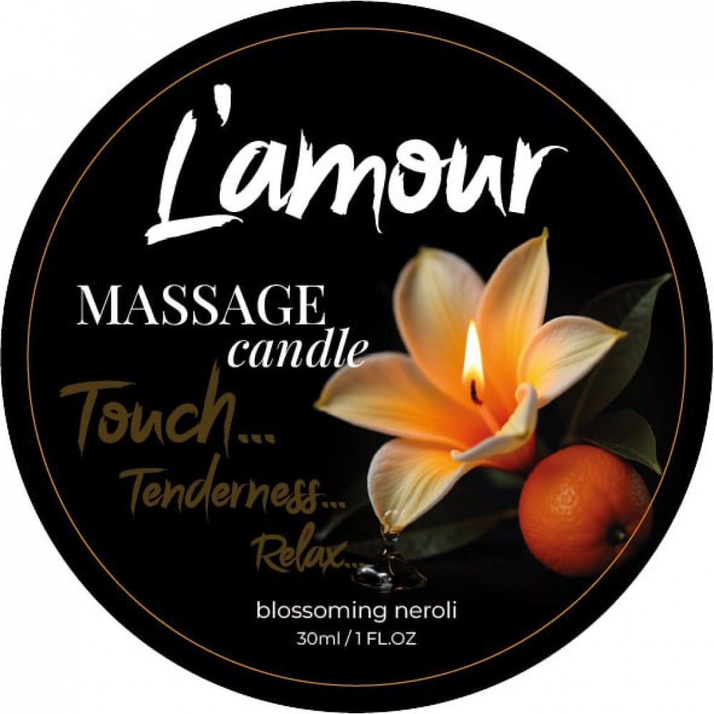 Лубриканты - Массажная свеча L'amour Blossoming Neroli c ароматом апельсина , 30 мл
