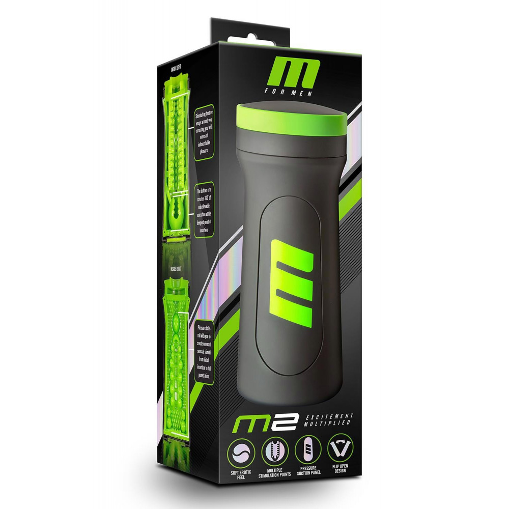 Секс игрушки - Мастурбатор в колбе M FOR MEN M2 SUPERIOR STROKER BLACK 1