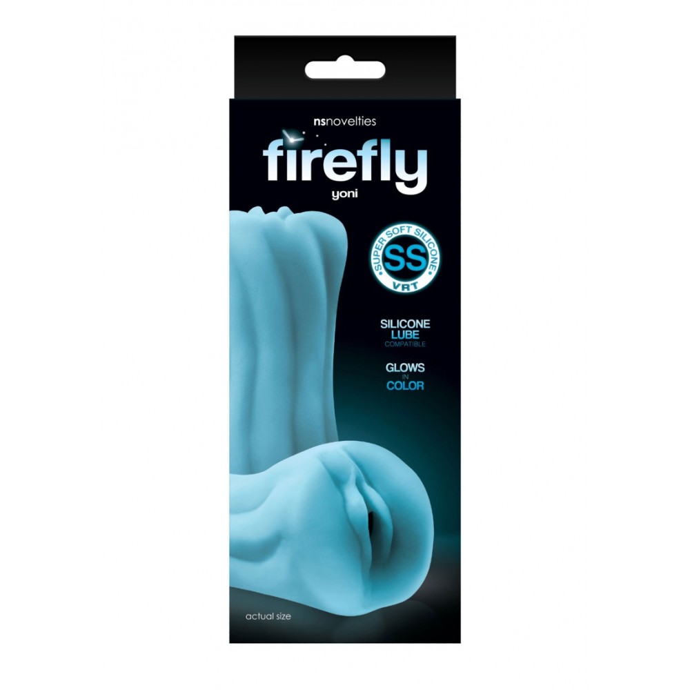 Секс игрушки - Мастурбатор вагина Firefly Yoni Glow-in-the-Dark Blue 2